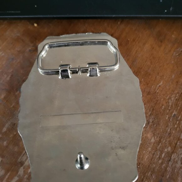 Vintage Belt Buckle with Oil Derricks and a Crane - Picture 4 of 4